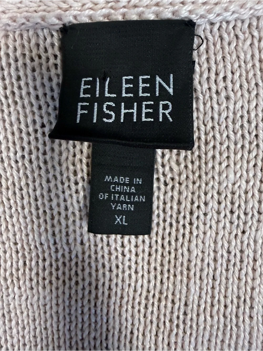 Eileen Fisher blush  pink knit top